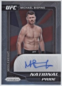 MICHAEL BISPING 2021 PANINI CHRONICLES UFC PRIZM NATIONAL PRIDE AUTOGRAPH AUTO