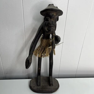 Java Island Man Hand Carved Wood Wooden Sculpture Figure Carving #11061 - Picture 1 of 16