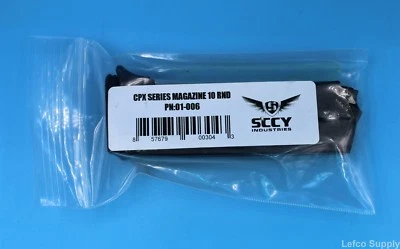 SCCY CPX-1 CPX-2 Pistol Magazine 10-Round RD 9mm Genuine OEM Clip Mag 01-006 NEW - Image 1 of 3