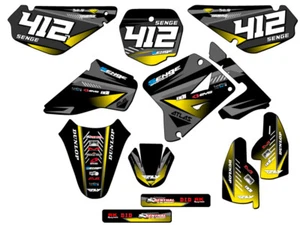 2005-2023 RM 85 SURGE Black Senge Graphics Kit Compatible with Suzuki - Picture 1 of 10