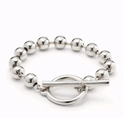 NEW Uno de 50 Beaded Big Toggle Clasp Bracelet Sterling Silver Beads NIB!  - Image 1 of 4