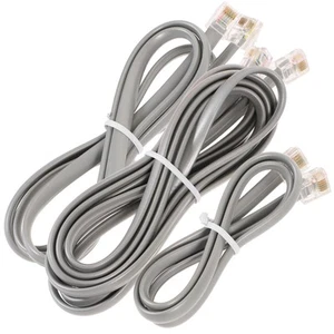 3 szt. Kabel telefoniczny Przewód stacjonarny Przedłużacze - Zdjęcie 1 z 12