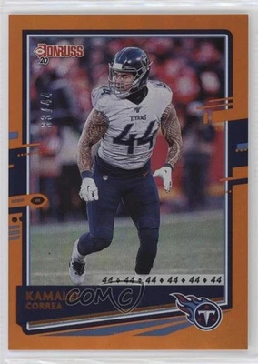 2020 Panini Donruss Jersey Number /44 Kamalei Correa #249 - Image 1 of 2