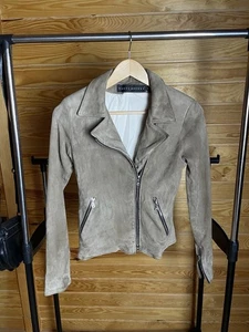 Ventcouvert Women’s Beige Suede Leather Jacket – Made in France – Size 38 - Picture 1 of 10