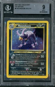 2001 Pokemon Neo Discovery 1st Edition Holo Houndoom #4 BGS 9 - Picture 1 of 2