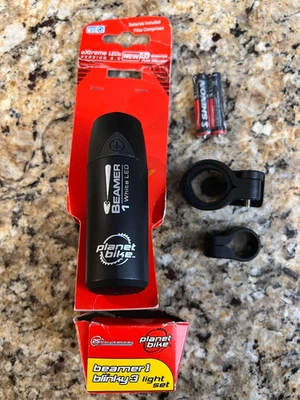 HEADLIGHT PLANET BIKE Juego de Seguridad para Ciclismo Proyector 1 Parpadeo 3 LUCES Y MONTAJE N0-TAIL Foto 1 de 4