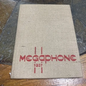 1937 Waukesha Wi High School Jahrbuch Megaphon mit Unterschriften - Bild 1 von 16