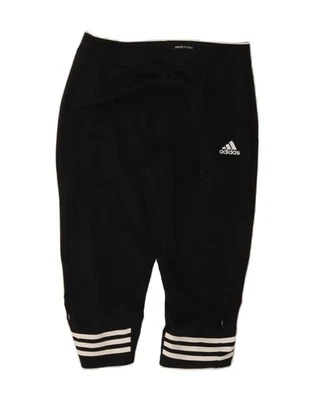 ADIDAS Womens Climalite Capri Tracksuit Trousers UK 14 Large  Black DX18 - Image 1 of 3