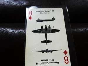 c1940s German "Junkers" 88 Dive Bomber Vintage Single Playing Card Coca Cola - Picture 1 of 2