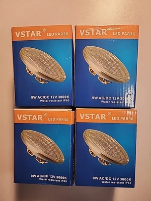 VSTAR 4-Pack LED PAR36 9W 12V Warm White Multi-Purpose Landscape Lighting 4 pack - Image 1 of 4