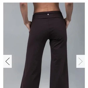 Pantalones medianos KiraGrace para mujer marrón cintura alta corte bootcut yoga nailon hechos en EE. UU. - Imagen 1 de 12