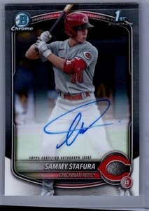 Autógrafos Bowman #CPA-SS 2025 Sammy Stafura Chrome Prospects - Imagen 1 de 2