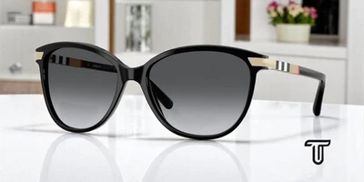 BURBERRY BE4216 3001T3 Black Polarized Grey Gradient 57 mm Women's Sunglasses - Image 1 of 4