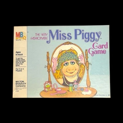 Vintage 1980 The Very Fashionable Miss Piggy Card Game Milton Bradley Complete - Image 1 of 4