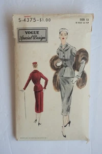 1953 Vintage Vogue Special Design S-4375 SUIT Size 12 Bust 30/Hip 33--Complete - Picture 1 of 2