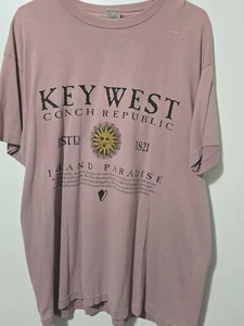 Vintage 1980 Single Stitch Big Graphic Key West Florida T-Shirt Men's Size XL - Picture 1 of 9
