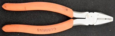 Alicates Cummins Lineman's 8" - Corte lateral, empuñaduras naranjas, usados/usados Foto 1 de 4