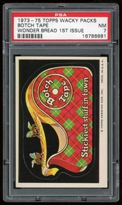 1973 Topps Wacky Packages Pegatina Botch Tape Wonder Bread 1ª Serie PSA 7 - Imagen 1 de 3