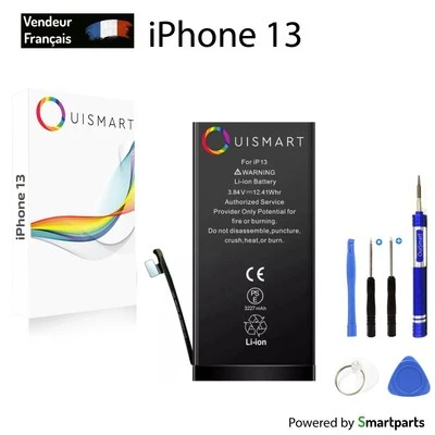 OuiSmart® BATTERIE POUR IPHONE 13 INTERNE NEUVE DE REMPLACEMENT AVEC OUTILS