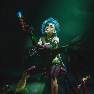 League of Legens-Jinx 3D Printed 12K Figure Statue Resin Model Kit Unassembled - Image 1 of 4