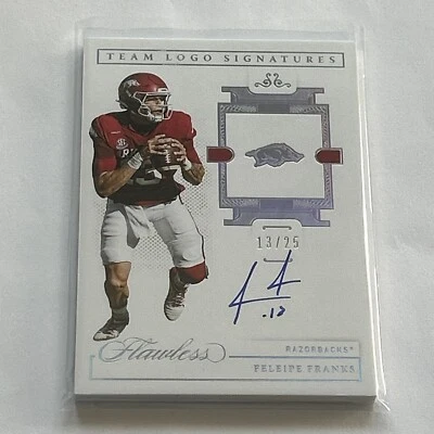 2021 Flawless Collegiate Feleipe Franks Rookie Auto RC /25 Arkansas Razorbacks - Image 1 of 2