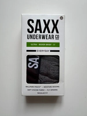 Saxx - Calzoncillo boxer ultra para hombre, sal y pimienta, pequeño, 5" Foto 1 de 3