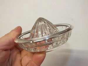 Original Zitronenpresse aus gegossenem Glas massiv Silber (Minerva) - Bild 1 von 7