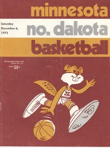 1975 Minnesota Gophers vs North Dakota Basketball Program: Michael Thompson/Flip - Picture 1 of 4