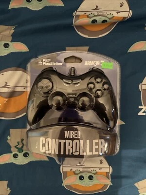 PlayStation 2 PlayStation 1 Game Controller for PS2 PS1 Black New Factory Sealed - Image 1 of 4