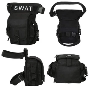 Tactical Drop Leg Bag Nylon Utility Tool Belt Pack Pouch Adjustable Waist Bags - Picture 1 of 10