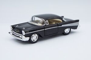Kinsmart 1957 Chevrolet Bel Air Diecast Model Toy Car 1:40 Chevy Black 5"