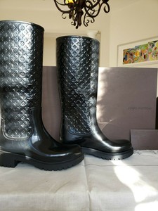 black louis vuitton rain boots