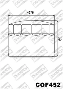COF452 Oil Filter CHAMPION Motorcycle Moto Guzzi 850 Le Mans I,II,III 1983 - Picture 1 of 1