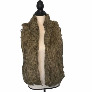 Ci Sono by Cayalini Brown Tan Faux Fur Vest size Small - Picture 1 of 7