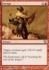 4x MTG: Enrage - Red Uncommon - 9th Edition - 9ED - Magic Card