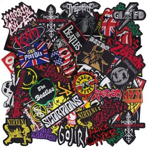 Iron on Patch Band Music Rock Punk Heavy Metal Reggae HipHop Random Wholesale - Picture 1 of 12
