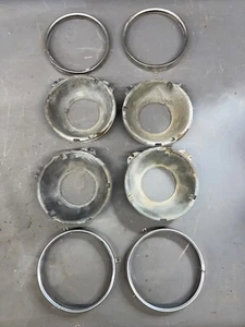 1968-1972 Impala Chevelle GTO Cutlass 442 Headlight Buckets Trim Rings Starfire - Picture 1 of 18