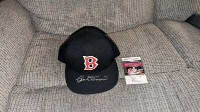 Bobby Doerr Boston Red Sox Roman Pro Signed Cooperstown 1946 7 1/8 Hat JSA Read - Image 1 of 4