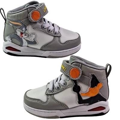 Zapatos de caña alta Looney Tunes talla 7 (14 cm) Little Kids Bugs Bunny Daffy Duck nuevos Foto 1 de 4