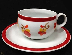 Block Hearthstone Vista Alegre Paprika Portugal Cup and Saucer - Picture 1 of 1