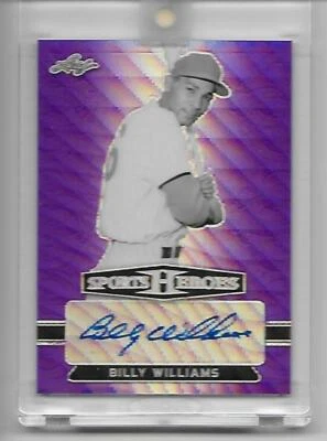 Billy Williams 2018 Leaf Heroes LAST WAVE Refractor Auto 7/7 HOF Autograph Card - Image 1 of 2