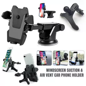 Universal Car Phone Holder 360d Windscreen Suction Mount GPS Stand Cradle - Picture 1 of 12