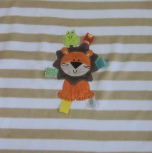 Taggies Tiger Frog Tan / Brown White Striped Baby Blanket - Picture 1 of 4