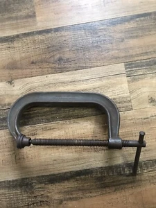 ANTIQUE HUGE J.H. WILLIAMS NO. 408 DEEP THROAT CLAMP MADE IN USA VINTAGE MONSTER - Picture 1 of 11