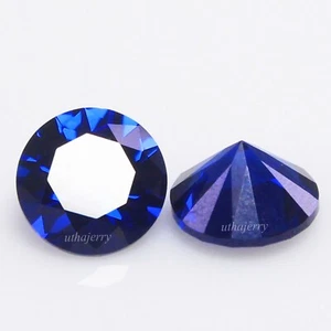 Natürlicher zertifizierter Montana blauer Saphir 7,00 mm rund Paar unbeheizter Edelstein - Bild 1 von 6