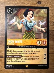 JCC Disney Lorcana - Rise of the Floodborn Blancanieves 25/204 legendario sin lámina - Imagen 1 de 2
