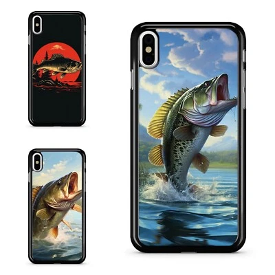 Shockproof Case large bass Fishing jump For Samsung Galaxy Apple iPhone Motorola - Image 1 of 4