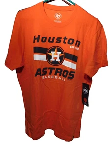 Astros Houston T-Shirt 36" Chest Med MLB '47 Brand Sht/Slv Orange Baseball - Picture 1 of 2
