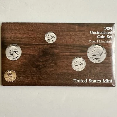 1985 United States Uncirculated Sets/Two 5-Coin Sets/Philadelphia/Denver/OGP🪙 - Image 1 of 4