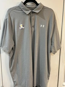 Polo de golf Under Armour Heat Gear 2016 Ryder Cup hazeltina gris para hombre 2XL - Imagen 1 de 9